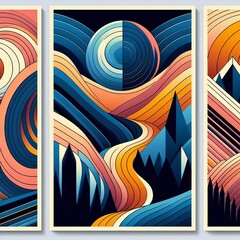 Poster - Posters using specific color palettes like a gradient a triad or