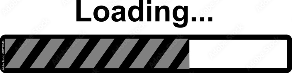 Loading bar icon. Loading bar progress icon, load sign vector ...