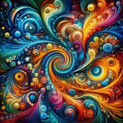 Poster - Psychedelic Visions Vibrant swirling patterns and shapes inspire