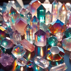 Poster - rainbow crystals