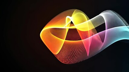 Poster - Abstract Colorful Waves in Vibrant Colors with Dynamic Flow Patterns