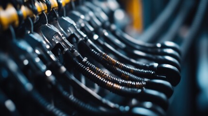 Poster - Tangled electrical wires in a compact format