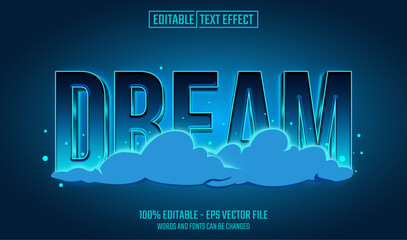 Wall Mural - dream editable text effect
