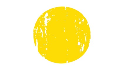 Aufkleber - Circle grunge stamp set. Round vector isolated on white background. Yellow stamp vector. Collection for grunge badge, seal, ink and stamp design template. Round grunge hand drawn circle shape, vector