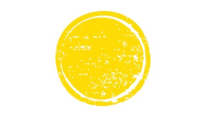 Aufkleber - Circle grunge stamp set. Round vector isolated on white background. Yellow stamp vector. Collection for grunge badge, seal, ink and stamp design template. Round grunge hand drawn circle shape, vector