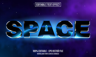 Wall Mural - space editable text effect