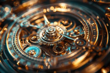 Poster - A detailed shot of a clock's face, perfect for uses where time and timing are crucial