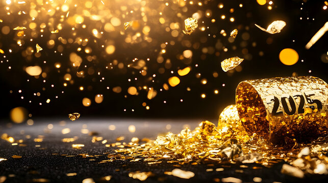 '2025'' gold for happy new year and holiday