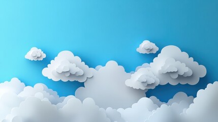 Wall Mural - Simple Cloud Design for Versatile Backgrounds