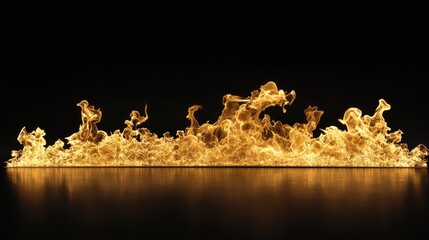 Aufkleber - Dynamic flames with vivid colors dancing against a black background creating a striking visual contrast and captivating energy.