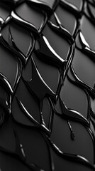 Poster - A textured surface with dark jagged scales features black liquid drips on a low-light backdrop