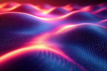 Poster - Computer-generated illustration of a wavy surface texture