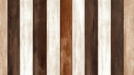 Poster - Brown and white wooden surface with natural striped pattern ideal for background decoration and text overlay in art and design projects