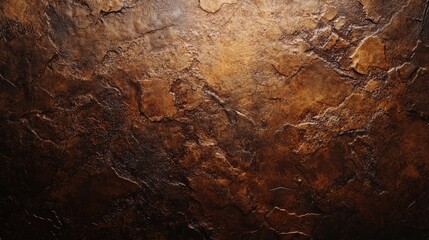 Poster - Rich brown textured stone wall background for architectural and interior design projects, ideal for creating warm and rustic atmospheres.