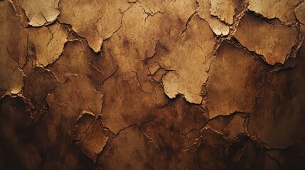 Poster - Textured background featuring a natural cork material with intricate patterns and warm brown tones ideal for design and creative projects