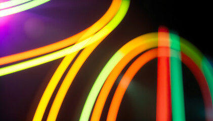 Poster - abstract glowing neon lines colorful design futuristic energy vibrant art dynamic light pattern