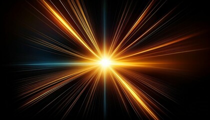 Wall Mural - digital lens flare sun burst on black background