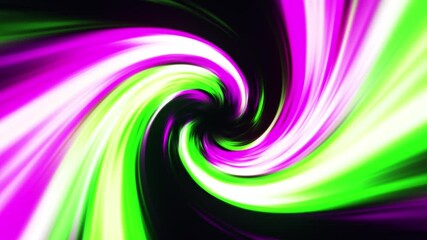 Poster - Animation of a circular, multi-colored rotating wave. Colored lines move in a spiral. Neon color of glowing background lines. Bright color abstract animation in 4K. 