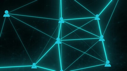 Poster - Connections people's icon. Computer generated