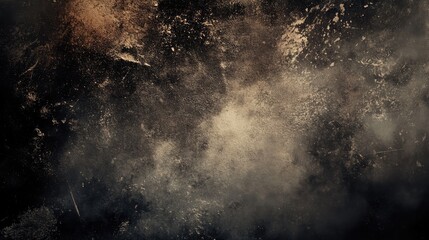 Poster - Dust particles floating over a black walnut table surface after sanding creating a textured and artistic background.