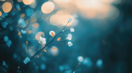 Aufkleber - Delicate blue and white bokeh backdrop with soft light creating an abstract blurred texture ideal for holiday web banners or wallpapers