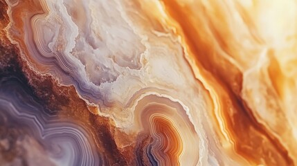 Poster - Moroccan agate close-up showcasing intricate swirling patterns and rich earthy tones ideal for natural designs and textured backgrounds