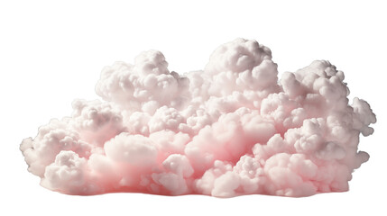 Wall Mural - Soft white clouds in realistic style, ideal for weather-related or abstract compositions, isolated on transparent background.