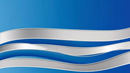 Poster - Dynamic Curved Waves against a Calm Blue Background for Modern Design Concepts