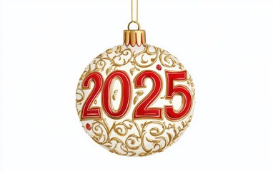 Poster - Christmas bauble with the number 