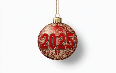 Poster - A Christmas ornament with the numbers 