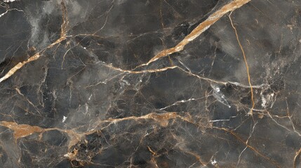 Poster - black marble texture with golden veins high gloss for elegant interior design and ceramic tile appli