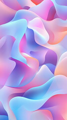 Fototapete - Curved neon light reflections. Abstract patterns in pastel colors. Soft gradients and fluid shapes merging together. Vertical element for festive party, seminar talks, social media post