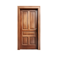 Elegant wooden door with detailed paneling