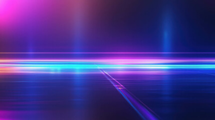 Poster - Colorful Neon Light Streaks on Dark Background for Abstract Background Design