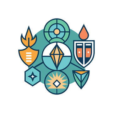 unique modern pixel art app website icon logo vector art design 