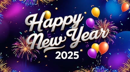 Wall Mural - new year background with fireworks ai generative