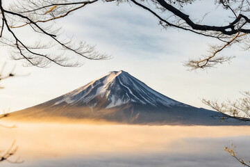 Wall Mural - mountain and blossoms