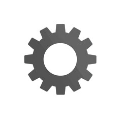 Poster - Gray Gear Icon for Mechanical and Industrial Design Concepts