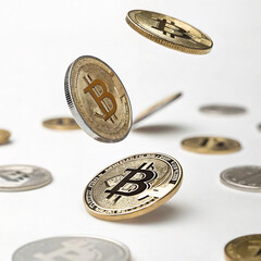 Canvas Print - bitcoin coins5