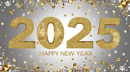Wall Mural - abstract background with golden elements happy new year ai generative