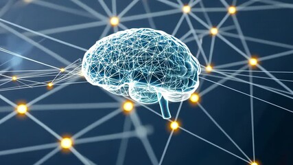 Poster - Holographic Brain Visualization with Connectivity and Technology Background for Abstract Concepts