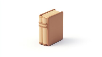 Aufkleber - A stylized illustration of a closed book with a leather-like cover.