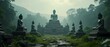 © Jonni78 - Buddhist statues among ruins, dense green forest, epic cinematic angle