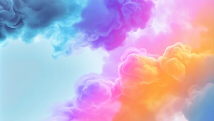 Aufkleber - Colorful banner background gradient pastel color palette, banner, presentation template, wallpaper, text place and social media. Soft colorful background with gradient pastel color palette