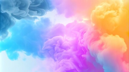Aufkleber - Colorful banner background gradient pastel color palette, banner, presentation template, wallpaper, text place and social media. Soft colorful background with gradient pastel color palette
