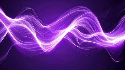 Poster - Dynamic Purple Waves with Light Effects for Abstract Backgrounds and Creative Designs