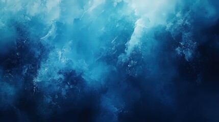 Poster - blue watercolor texture background with soft waves and abstract patterns ideal for creative projects