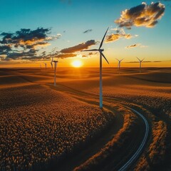 Poster - Green Energy Concepts. Wireless Light Bulb surrounded by Green Leaf as Sign of Light On. Carbon Neutral and Emission ,ESG for Clean Energy. Sustainable Resources, Renewable and Environmental Care