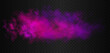 © vellot - Pink and purple vibrant gradient futuristic colorful smoke cloud. Vector realistic magic color haze isolated on the semi transparent dark background