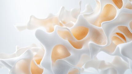 Poster - Closeup examination of collagen texture scientific study abstract environment macro viewpoint firmness concept